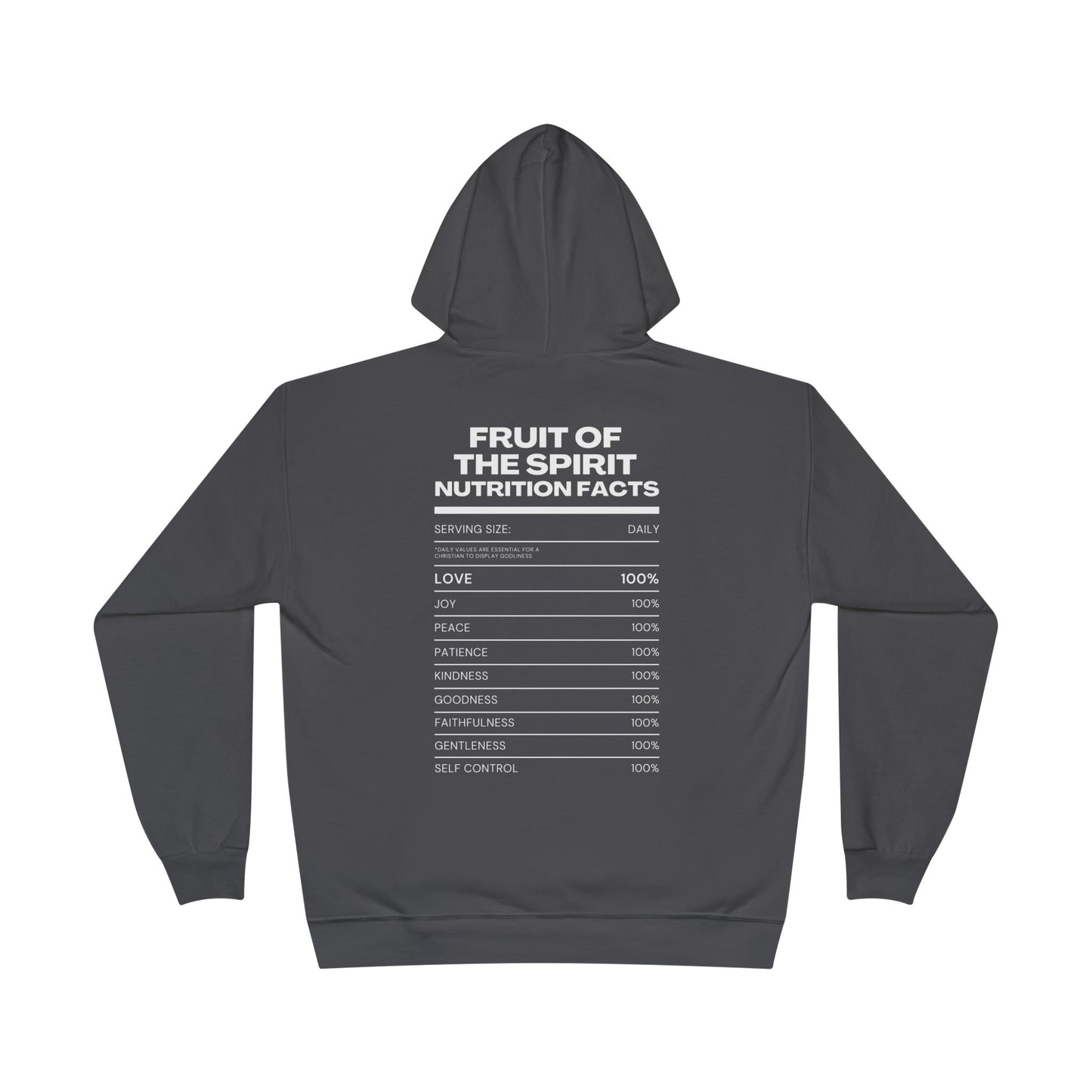 Fruit of The Spirit Nutrition Facts Hoodie