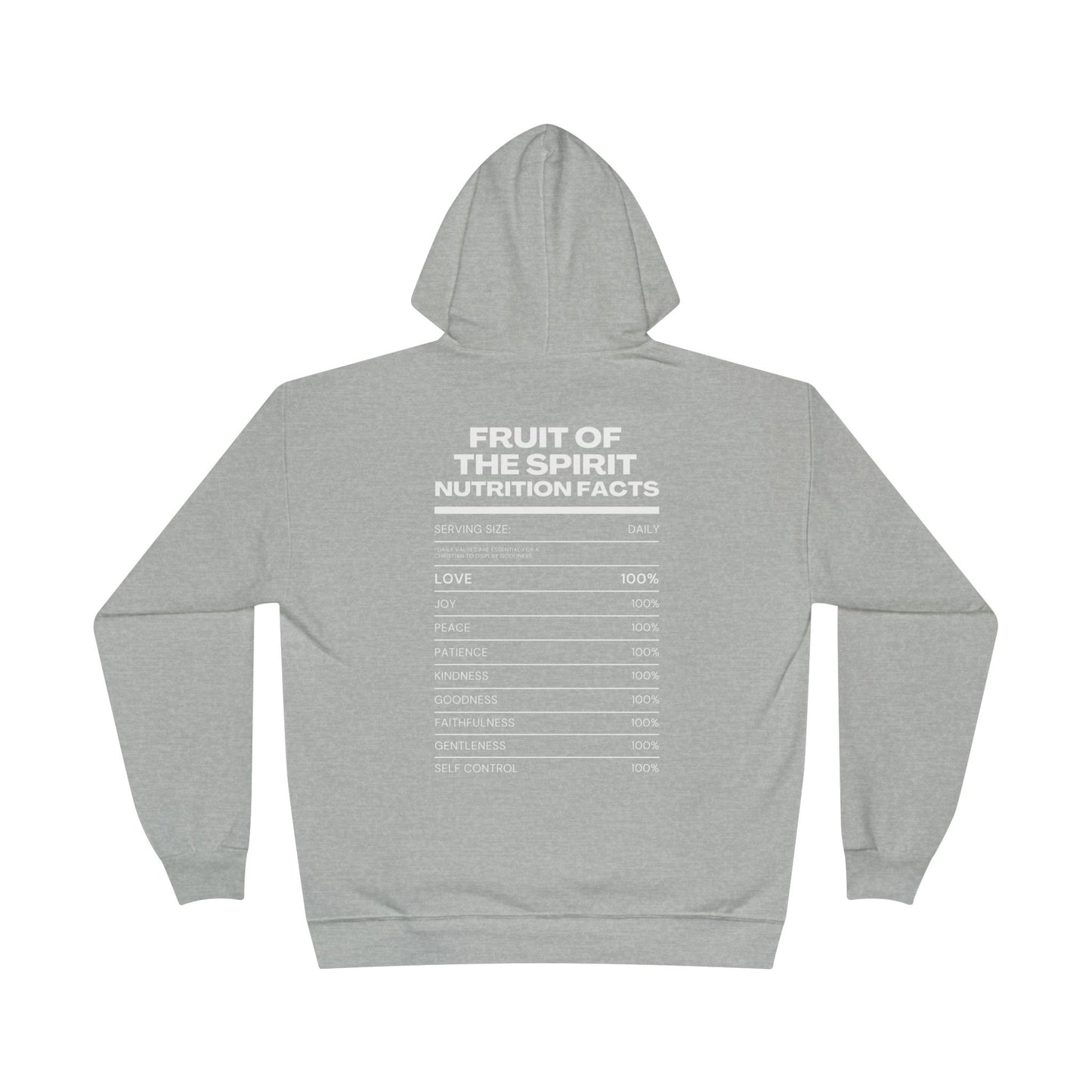 Fruit of The Spirit Nutrition Facts Hoodie