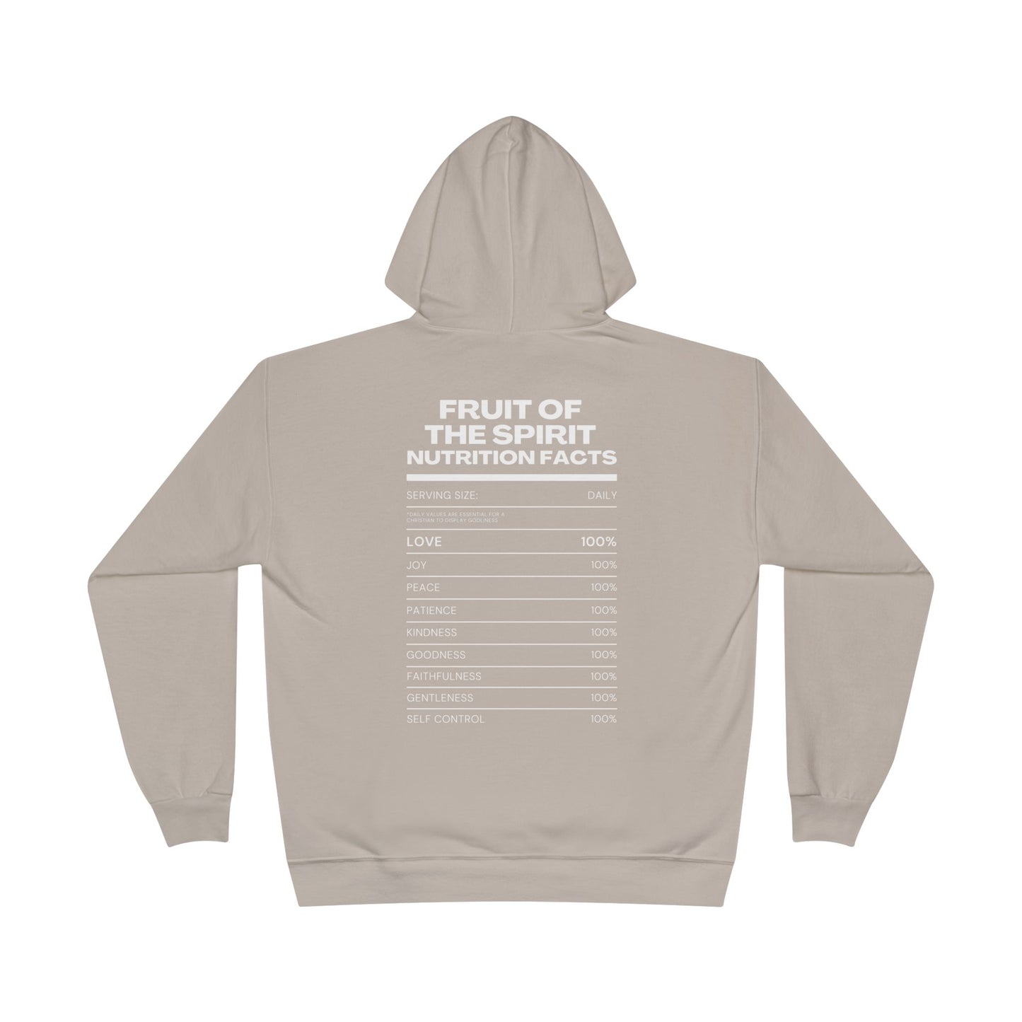 Fruit of The Spirit Nutrition Facts Hoodie