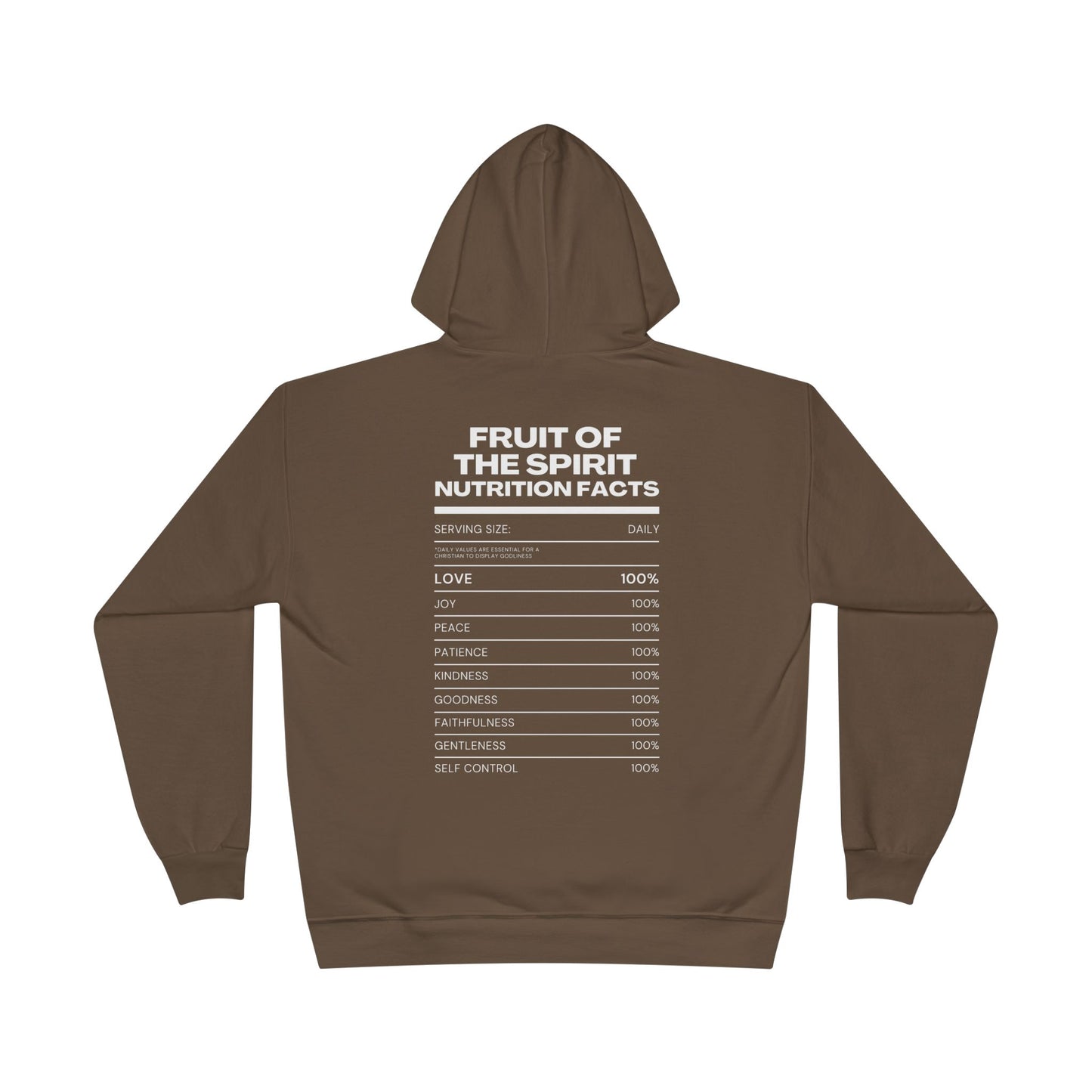 Fruit of The Spirit Nutrition Facts Hoodie